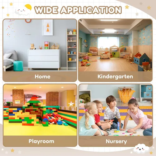 Miniatura 6 de Juego de mesa y silla para niños (2 sillas incluidas), juego de mesa y sillas de madera para niños pequeños con 6 cajas de almacenamiento, muebles