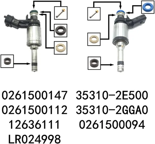 Miniatura 2 de Juego de 6 piezas de junta tórica de junta tórica para Ford Jaguar Volvo Land Rover Range Rover 2.0L