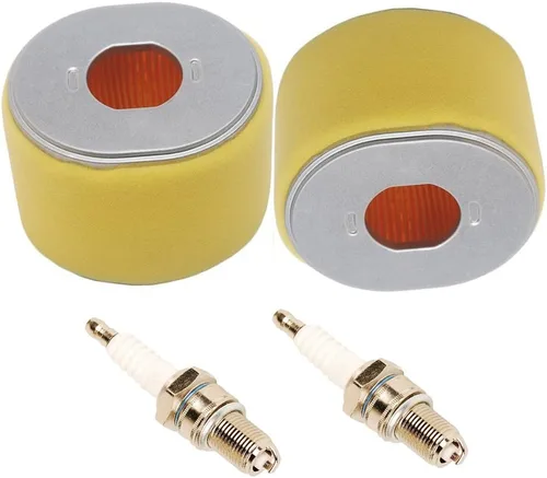 HIFROM Paquete de 2 filtros de aire con bujía de repuesto para Honda GX340 GX390 11HP 13HP Motores cortacésped reemplazar 17210-ZE3-505 17210-ZE3-010