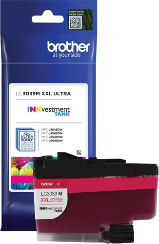 Miniatura 6 de Brother Genuine LC3039M, paquete único de cartucho de tinta INKvestment de tanque ultra alto rendimiento magenta, rendimiento de página de hasta