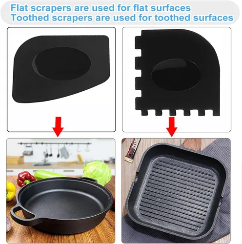 Miniatura 7 de Estropajo y Raspador de Hierro Fundido, Limpiador de Cadena de Malla para Hierro Fundido para Limpiar Platos, Ollas, Sartenes, Planchas, Parrilla