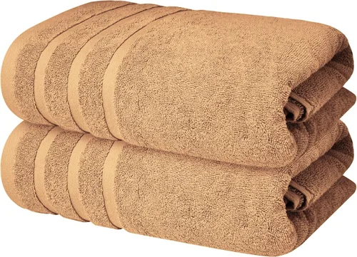 Miniatura 13 de Infinitee Xclusives Juego de 2 toallas de baño de lujo 100% algodón (27 x 54 pulgadas), suaves, absorbentes, de secado rápido, toallas perfectas