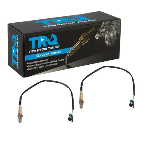 TRQ Juego de 2 piezas de sensor de oxígeno O2 aguas abajo compatible con Chevrolet Equinox 2013-17, GMC Terrain, 2010-12 2010-16 Buick Lacrosse,