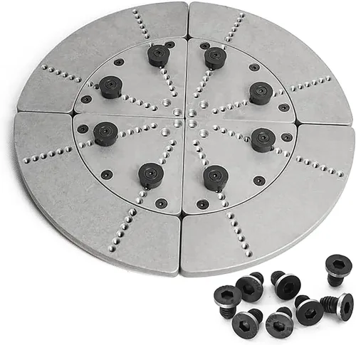 Miniatura 11 de NCK-3.75ZN/S1 Mandril de Torno para Madera 3-3/4" Juego de Mandril Autocentrante 1"x 8TPI Rosca Directa con tornillos prisioneros de bloqueo