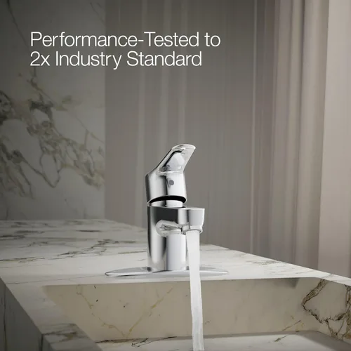 Miniatura 3 de KOHLER 16027-4-CP - Grifo para lavabo de baño con una sola manija, cromo pulido, tamaño único