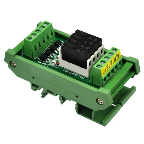 Miniatura 2 de Montaje en carril DIN AC/DC 5V 12V 24V SPST-NO 5Amp módulo de relé de potencia (CA/CC 5V, 16 canales)