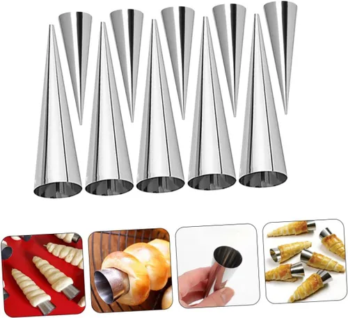 Miniatura 6 de COLLBATH Juego de 10 moldes de croissant para hornear, moldes de metal fáciles de usar, para hacer croissants y crema pastelera