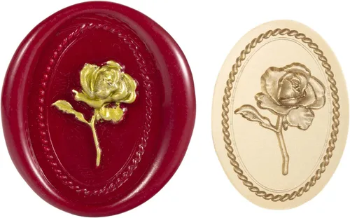 Miniatura 4 de Mceal Sello de cera con mango de madera pulida con sello grabado profundo de 1.18 pulgadas (1.181 in), sello en relieve 3D (Mimi Eden Rose)