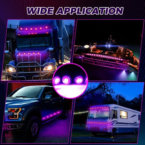 Miniatura 7 de 50 luces LED redondas de 3/4 para remolque, luces LED delanteras y traseras de 12 V, luces de remolque impermeables para camión, automóvil, autobús