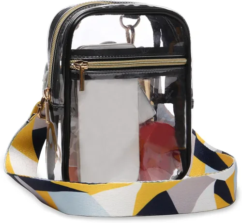 Miniatura 21 de Bolso cruzado aprobado por estadios para mujer, bolsa transparente para estadios para eventos deportivos, conciertos