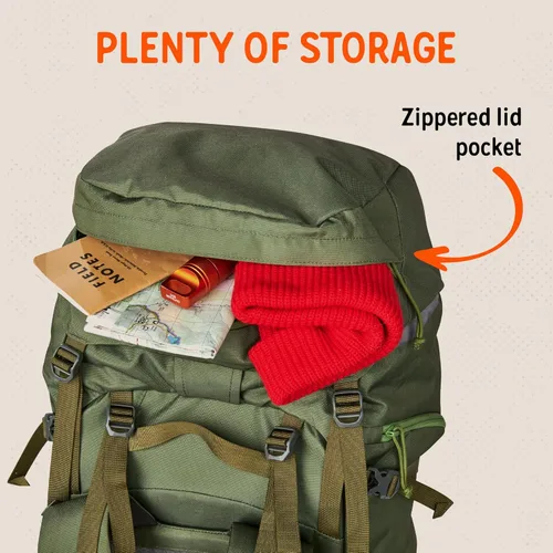 Miniatura 5 de Mochila de senderismo Kelty Asher, capacidad de 18-85 litros, para senderismo, mochilero, paquete de viaje, armazón interno modelo 2023