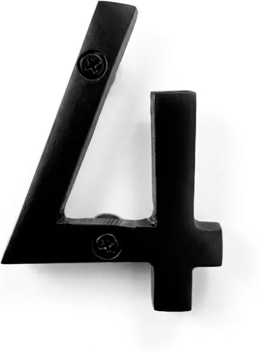 Miniatura 28 de NACH Números de casa flotantes, números de casa negros de aluminio de 6 pulgadas para exteriores, número 5, números de puerta con accesorios