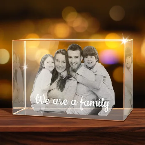 Foto de cristal 3D personalizada, regalos personalizados para mujeres, esposa, hombres, ella, él, regalo personalizado de Navidad y celebraciones