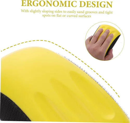 Miniatura 5 de OSALADI Bloque de lijado manual en forma de ratón, almohadilla de pulido de diseño ergonómico para comodidad Material para espacios reducidos