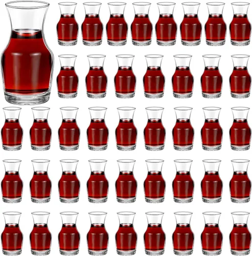 Miniatura 16 de Remagr Paquete de 3 Jarras de Vino de Vidrio de Una Sola Porción Pequeñas Mini Jarras Decantador de Vino Individual de Repuesto para Cenas, Fiestas