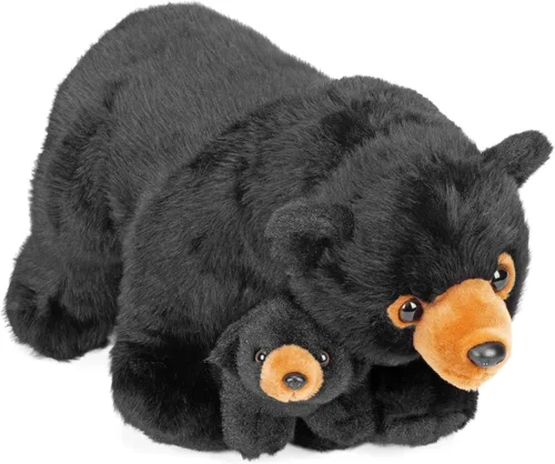 Wild Republic Mom & Baby - Oso negro de peluche, juguete de peluche, regalos para niños, 15 pulgadas