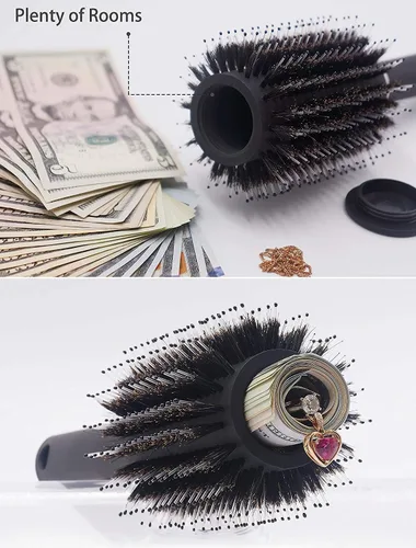 Miniatura 3 de Charmonic Cepillo para el pelo, cepillo redondo seguro para viajes, cepillo seguro con tapa extraíble discreta con bolsa a prueba de olores, puede