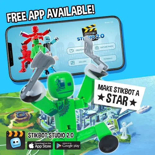 Miniatura 6 de Zing StikBot Zingtannica Paquete de Acción - Figuras de Acción Coleccionables y Accesorios, Incluye 1 Stikbot, 1 Juego de Accesorios, Animación Stop