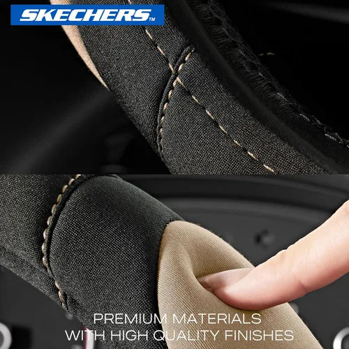Miniatura 4 de Skechers Funda para volante, funda de espuma viscoelástica para volante de automóvil, de 14.5 a 15 pulgadas, diseño cómodo y antideslizante