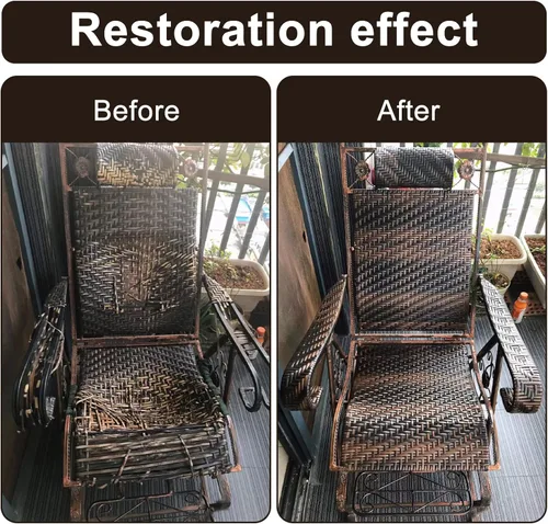 Miniatura 5 de Kit de reparación para mesa y silla de mimbre, ratán PE para muebles de patio al aire libre, mimbre para todo tipo de clima para reparación de Café