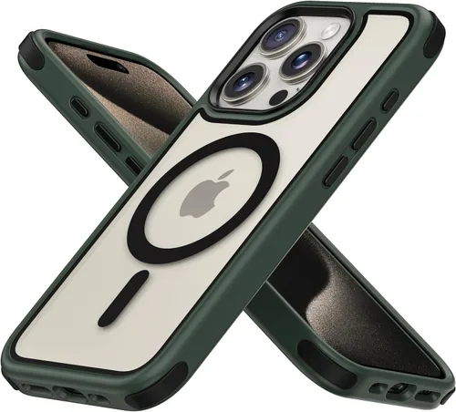 Miniatura 20 de Mobnano Funda para iPhone 13 Pro, compatible con MagSafe, funda transparente con anillo magnético, diseño multicolor protector a prueba de golpes