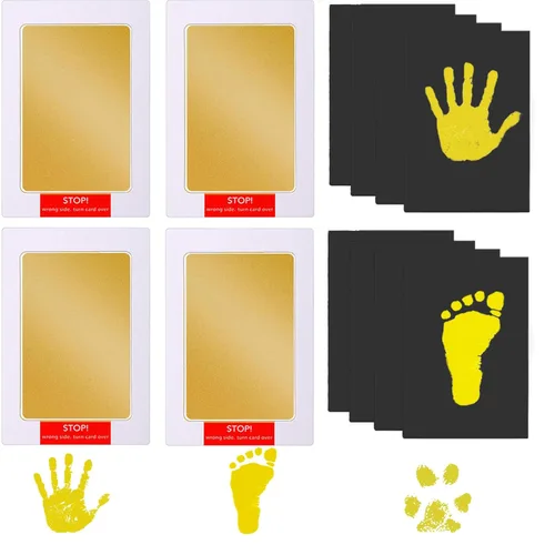 Miniatura 13 de Kit de huellas y manos sin tinta, almohadilla de tinta Clean Touch para bebé recién nacido, kit de huellas de mascotas