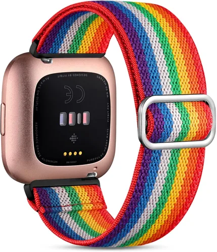 Miniatura 14 de Witzon Compatible con Fitbit Versa/Versa Lite/Versa 2 bandas para mujeres y hombres, correa elástica ajustable de repuesto para reloj inteligente