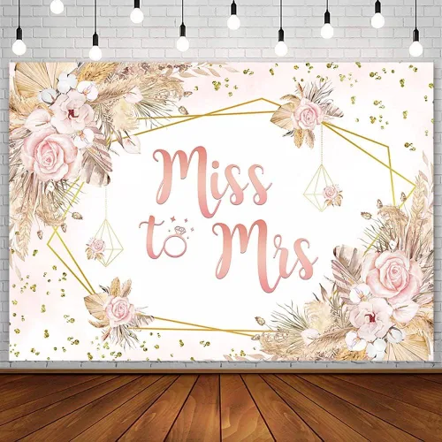 Miniatura 8 de AIBIIN Fondo floral de 7 x 5 pies con diseño de flores silvestres para despedida de soltera, decoración de fiesta de boda, decoración de fiesta