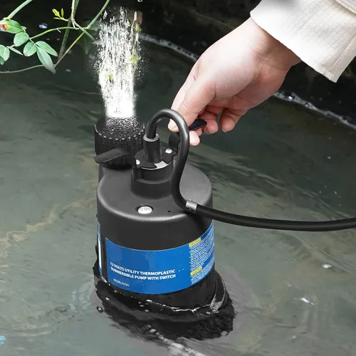 Miniatura 5 de Bomba de agua Bomba sumergible DC 12V Bomba de sumidero 1500 GPH Bomba de utilidad con interruptor-Negro
