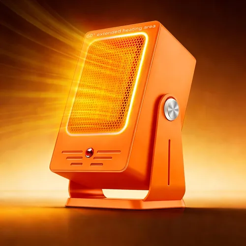Calentadores de espacio portátiles para uso en interiores, calentador de escritorio con calentamiento rápido PTC 2s de 900 W, diseño de ángulo