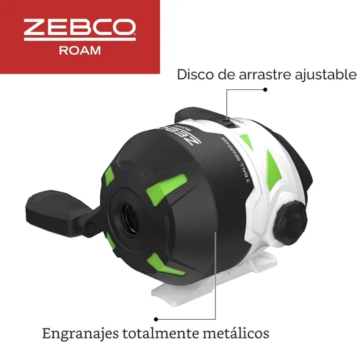 Miniatura 4 de Zebco Roam - Combo de caña de pescar telescópica y carrete de pesca giratorio o spincast, caña de fibra de vidrio duradera de 6 pies con mango