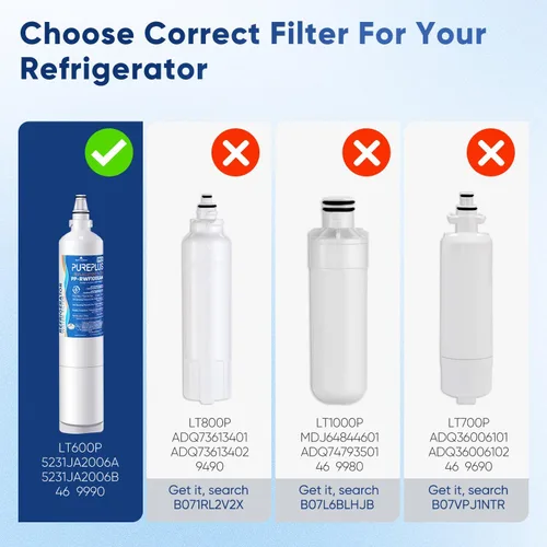 Miniatura 4 de PUREPLUS PRO 5231JA2006A NSF/ANSI 53&42 - Filtro de agua para refrigerador certificado para LG LT600P kenmore 469990, 9990, R-9990, FML-2, RWF1000A