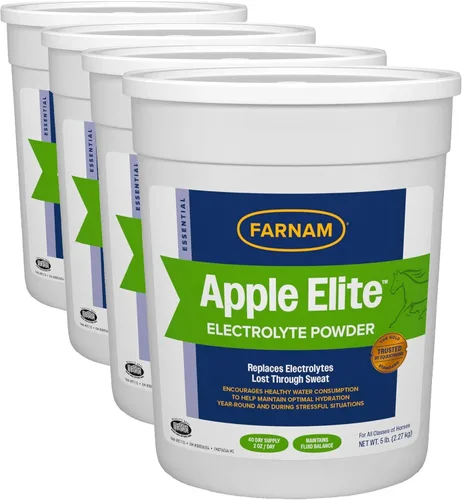 Miniatura 13 de Farnam Suplemento de electrolitos Apple Elite para caballos, reemplaza minerales vitales, para hidratación, sin azúcar añadida, suplementos