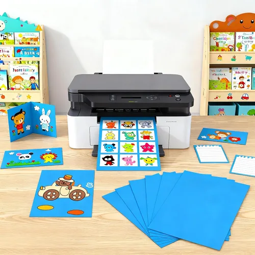 Miniatura 2 de 30 hojas de cartulina azul de 8.5 x 11 pulgadas, 67lb/180gsm papel de cartulina de colores premium para fabricación de tarjetas para niños