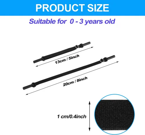 Miniatura 3 de lvvfit Correas ajustables para lentes de bebé (5-8 pulgadas), correas ajustables para lentes de sol deportivas, para niños y niñas, de 0 a 3 años