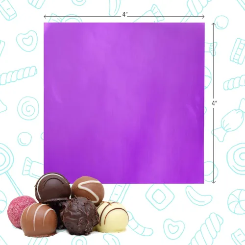 Miniatura 4 de LotFancy Envolturas de caramelos de aluminio para chocolates, 4 x 4 pulgadas, 900 piezas de papel de aluminio para envolver dulces, hojas cuadradas