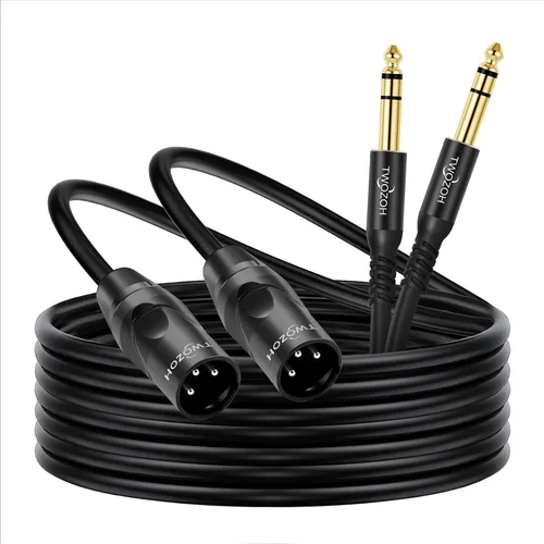 Miniatura 8 de Twozoh Cable XLR Hembra a TRS de 1/4 Pulgada (6.35mm), Cable de Micrófono XLR a Jack de Cuarto de Pulgada Equilibrado 1 Pie (Profesional/HiFi)
