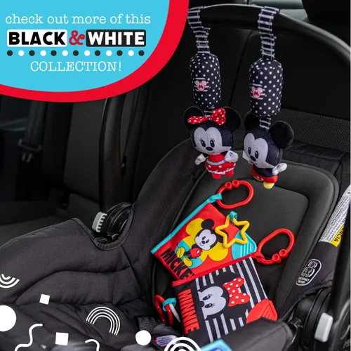 Miniatura 6 de KIDS PREFERRED Disney Baby Minnie - Peluche arrugado de alto contraste, color blanco y negro, niños y niñas a partir de 0 años (81263)