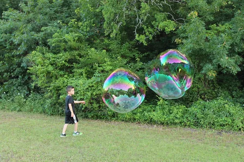 Miniatura 6 de E-Know Varita de burbujas, varita gigante de burbujas de 3 estilos para niños, de acero inoxidable reciclable, diseño telescópico de burbujas