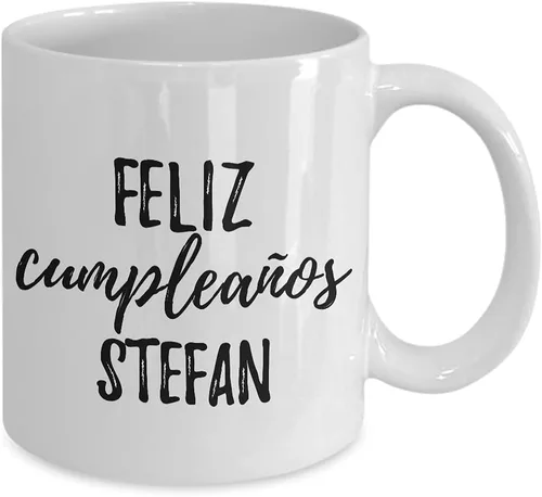 Miniatura 2 de Feliz Cumpleanos Stefan Mug Spanish Happy Birthday Personalized Name Gift Coffee Tea Cup 11 oz