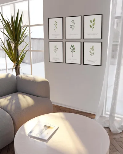 Miniatura 5 de HAUS AND HUES Decoración de pared con versículos bíblicos, juego de 6 impresiones artísticas de las Escrituras cristianas, decoración de pared