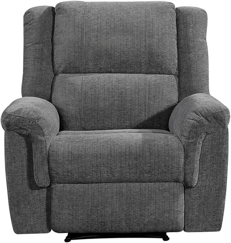 Miniatura 6 de Betsy Furniture Juego de sofá reclinable de microfibra, juego de sala de estar, sofá biplaza 9011 (gris, sofá)