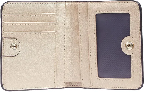 Miniatura 4 de Gostwo - Cartera compacta de piel genuina de lujo para mujer con bloqueo de RFID y ventana de identificación