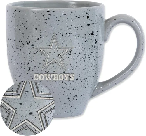 Miniatura 11 de Rico Industries - Taza de café de cerámica con grabado láser de color del equipo de fútbol de la NFL, 16 oz