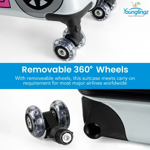 Miniatura 38 de Younglingz LIL FLYER GO 21" - Maleta de mano para niños, Motocicleta verde V2