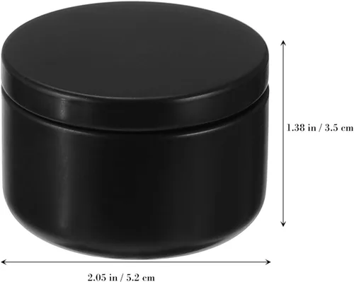 Miniatura 6 de SEWACC Kits de bricolaje Moldes de velas, 12 piezas de latas de velas vacías con tapas, latas de velas de aluminio, latas redondas de metal