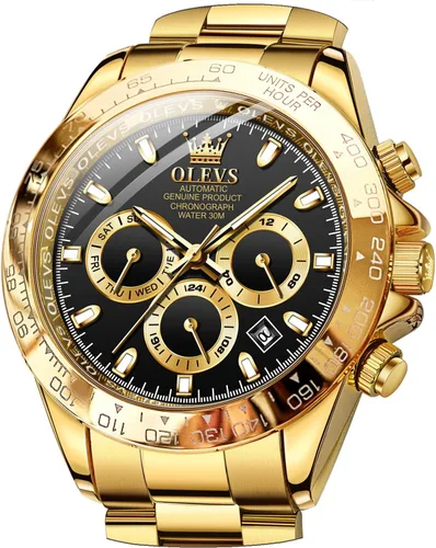 Miniatura 5 de OLEVS Relojes de esqueleto para hombre, reloj de pulsera de diamantes de lujo, automático, mecánico, automático, luminoso, impermeable