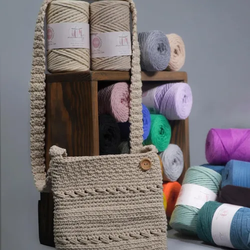 Miniatura 7 de Makromecity, 3 carretes de cordón de macramé de una hebra de 3 mm x 100 yardas (300 pies) de 3 mm de una hebra de cuerda de algodón natural