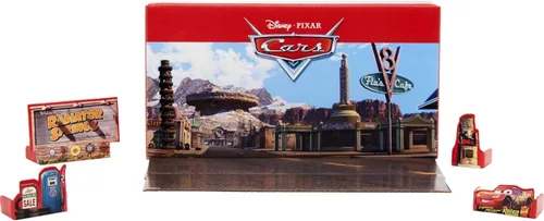 Miniatura 5 de Mattel Disney y Pixar Cars Vehículo de 5 paquetes con 4 autos de juguete de personajes y 1 camión de bomberos rojo inspirado en Radiator Springs