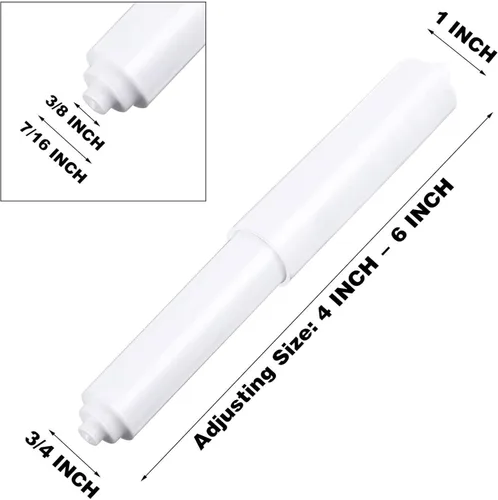 Miniatura 3 de Shappy 2 piezas de soporte universal de papel higiénico de repuesto con resorte, plástico retráctil de repuesto para papel higiénico, soporte
